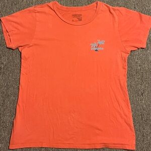 True Vintage Patagonia Pataloha Orange Medium and blue Honolulu Hawaii Beach Tee